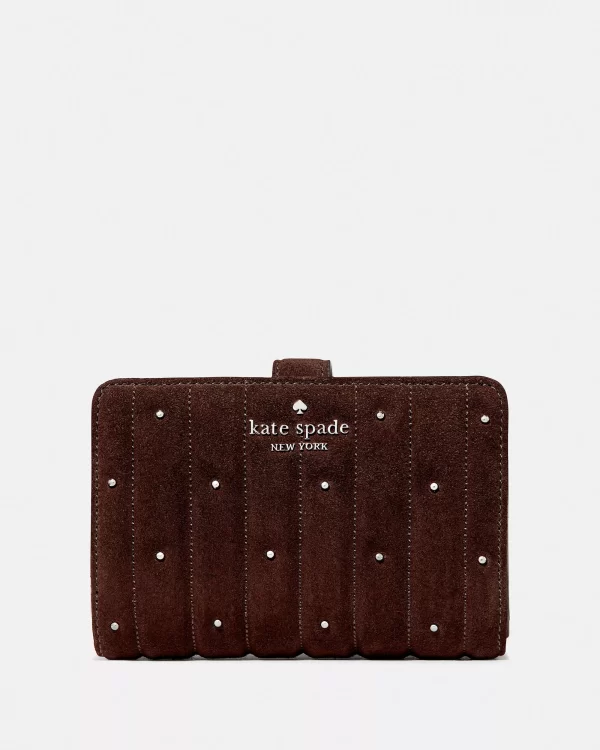 Kate Spade Quilted Suede Medium Bifold Wallet - Preorder