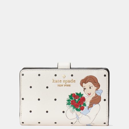 Kate Spade Disney X Kate Spade New York Beauty And The Beast Medium Compact Bifold Wallet
