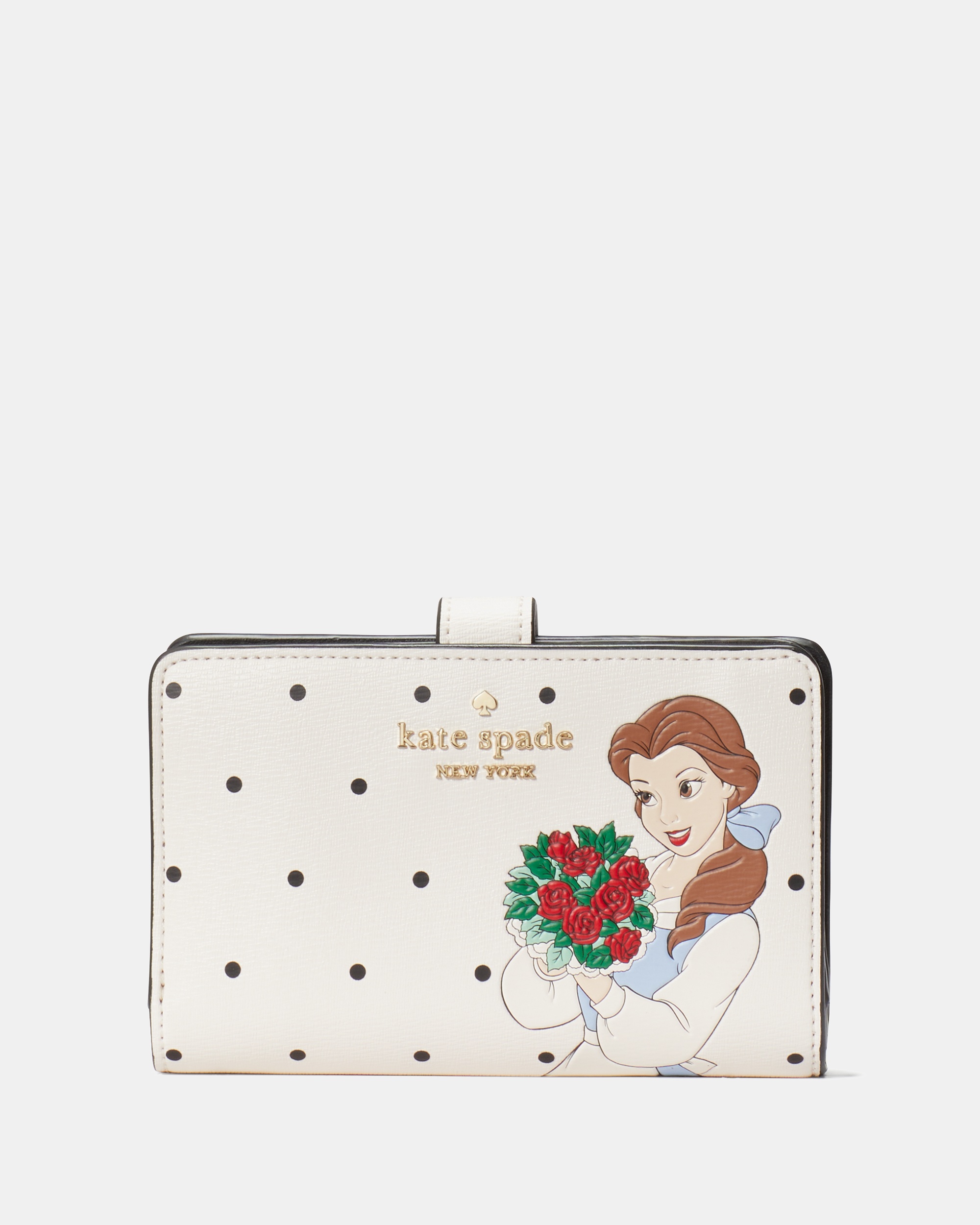 Kate Spade Disney X Kate Spade New York Beauty And The Beast Medium Compact Bifold Wallet