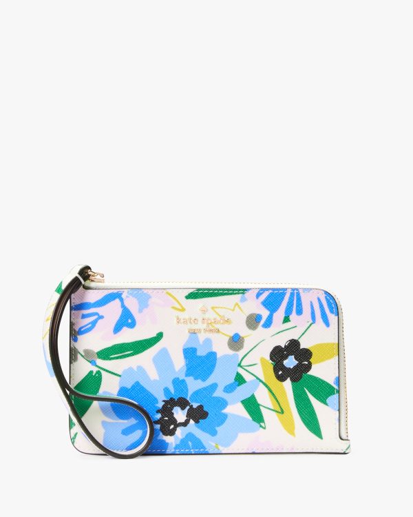 Kate Spade Lucy Floral Small L-Zip Wristlet - Preorder