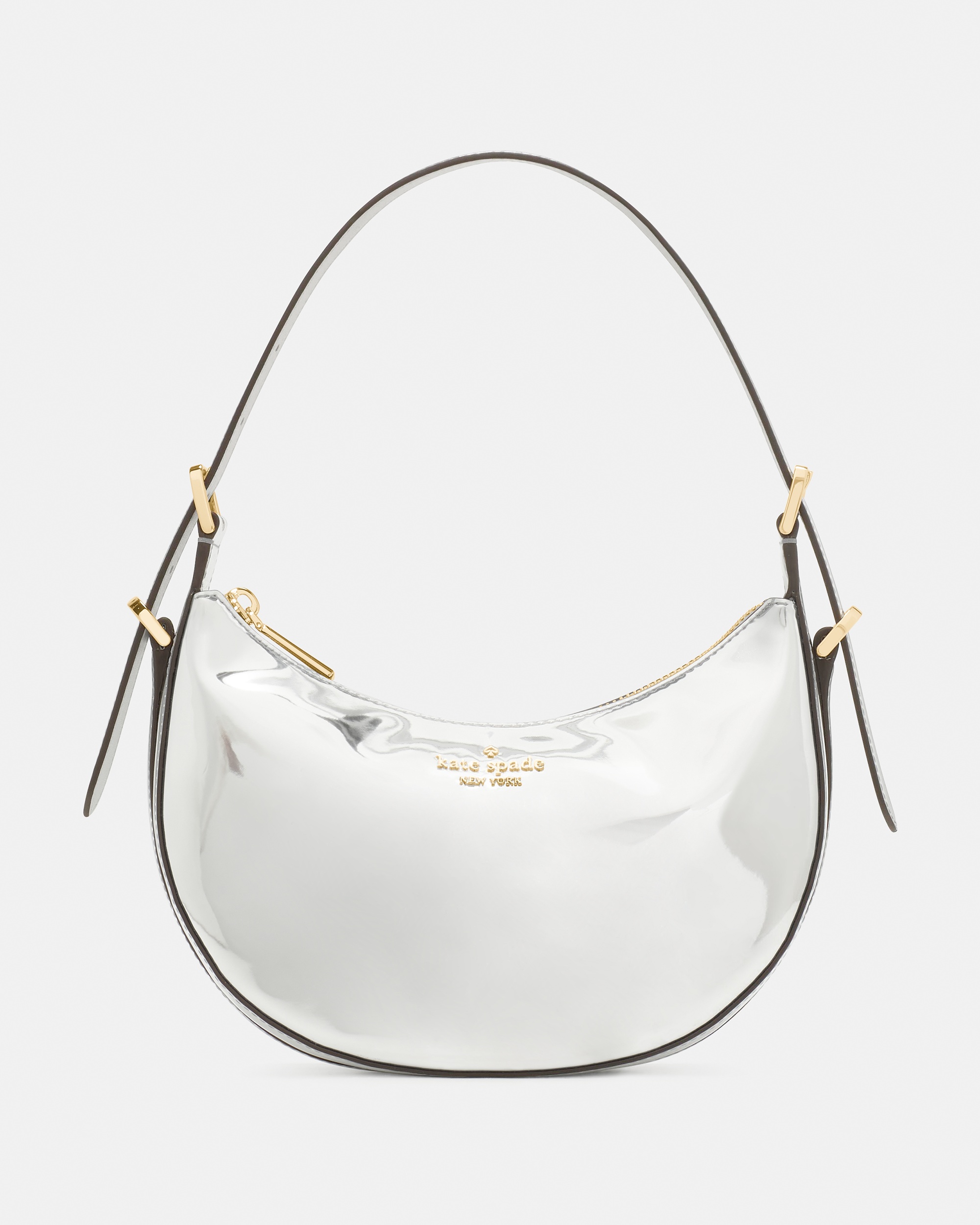 Kate Spade Nova Mirror Metallic Small Crescent Shoulder Bag