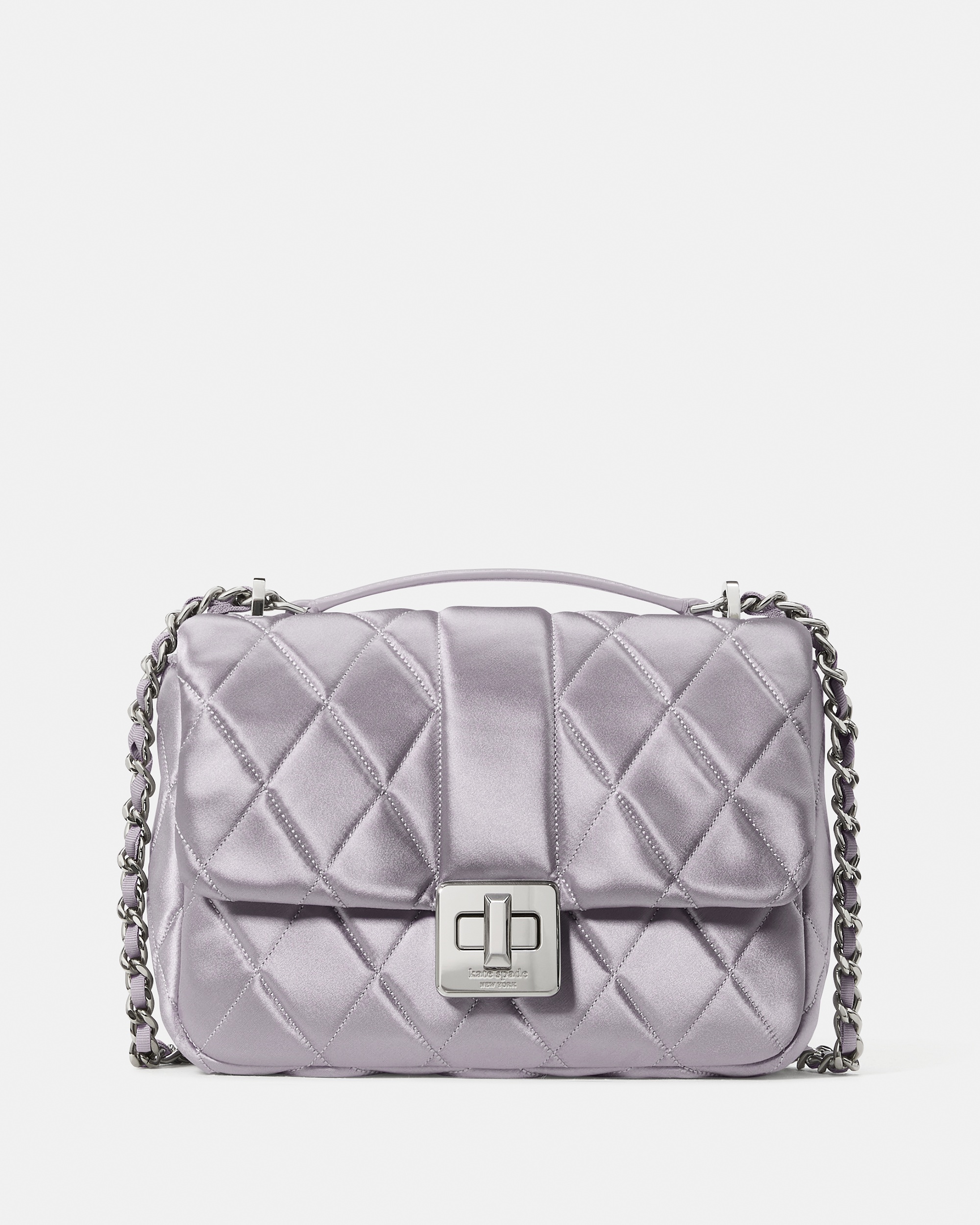 Kate Spade Carey Quilted Satin Small Flap Crossbody