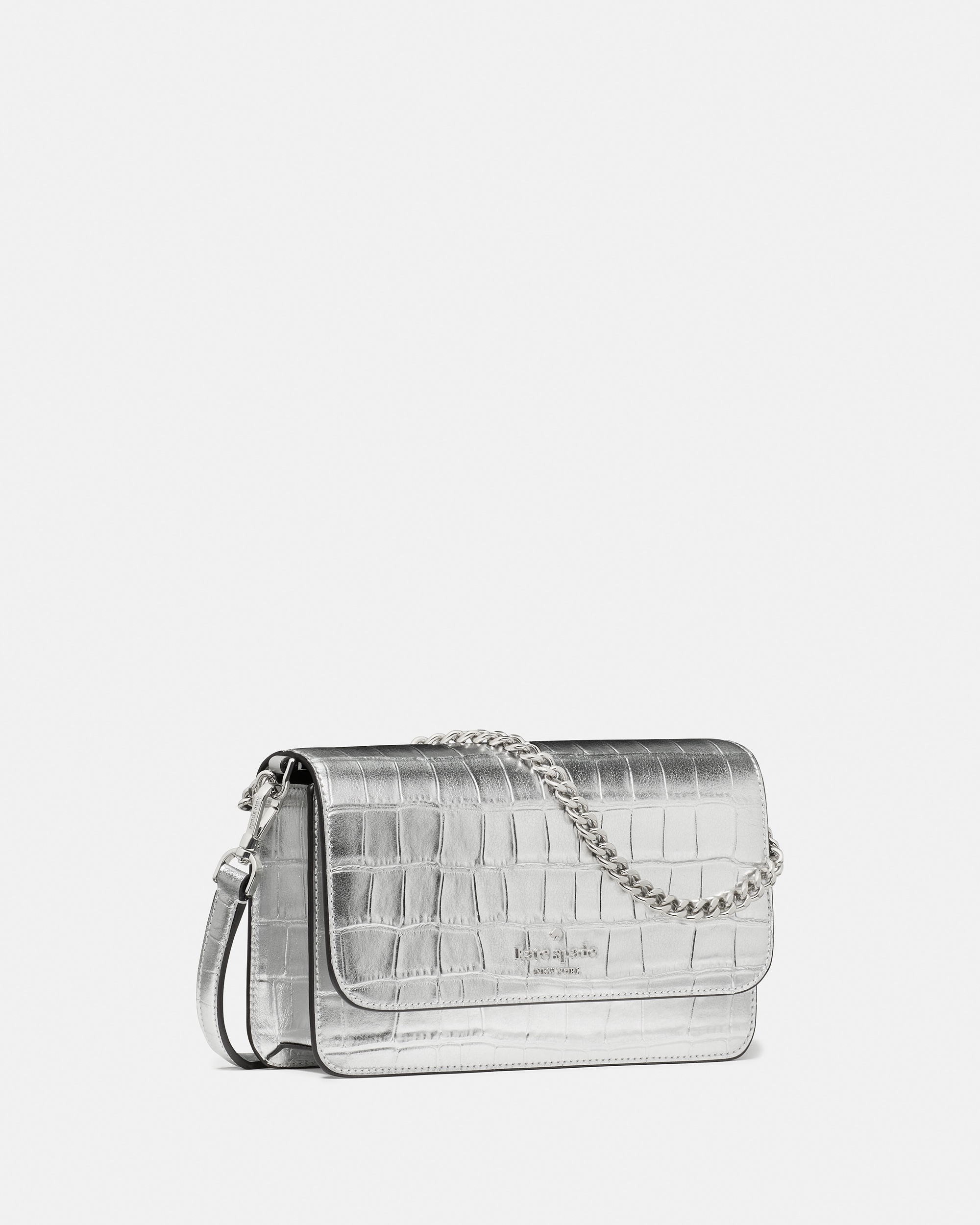 Kate Spade Madison Croc Embossed Willow Mini Flap Crossbody - Image 2