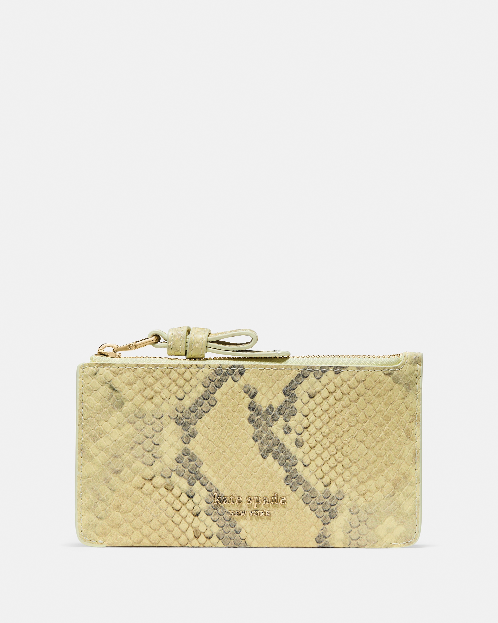 Kate Spade Loop Snake Embossed Zip Card Case