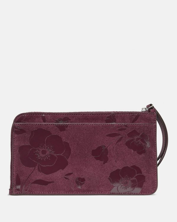 Kate Spade Lucy Floral Suede Wristlet - Preorder