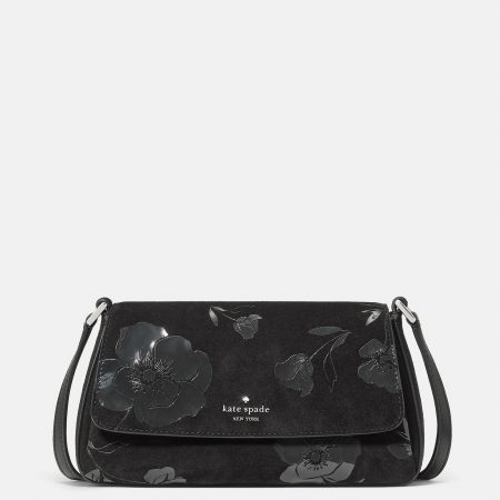 Black (Floral Suede)