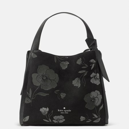 Black (Floral Suede)