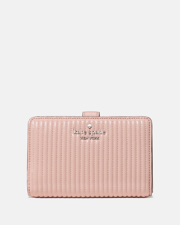 Kate Spade Shiny Quilted Medium Bifold Wallet - Preorder