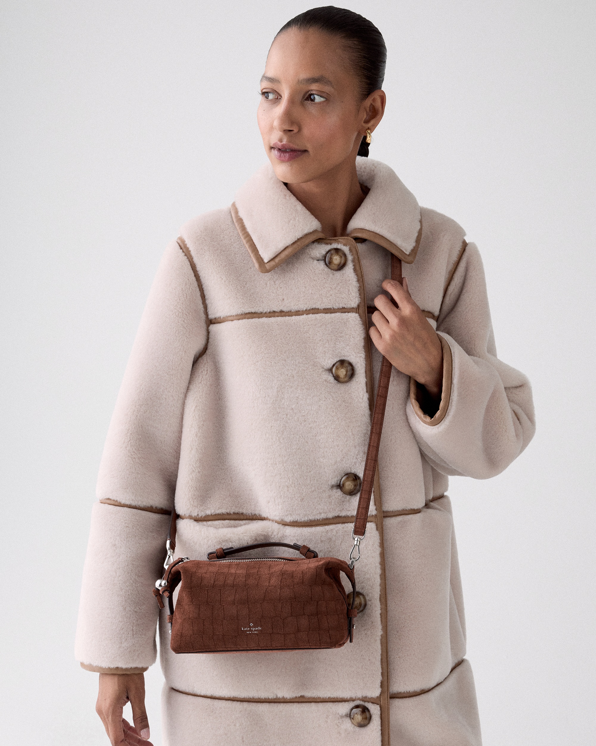 Kate Spade Billie Suede Croc Crossbody Bag - Preorder