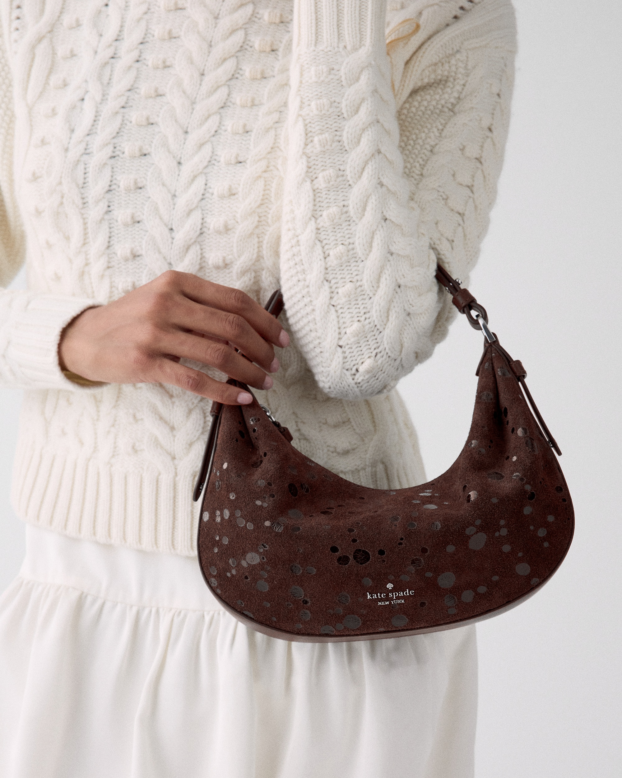 Kate Spade Selene Suede Dots Shoulder Bag