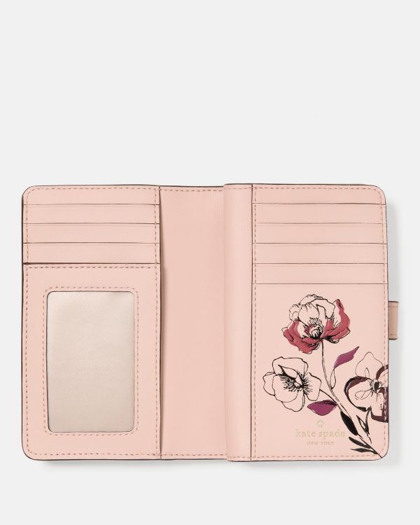 Kate Spade Floral Interior Medium Bifold Wallet - Preorder