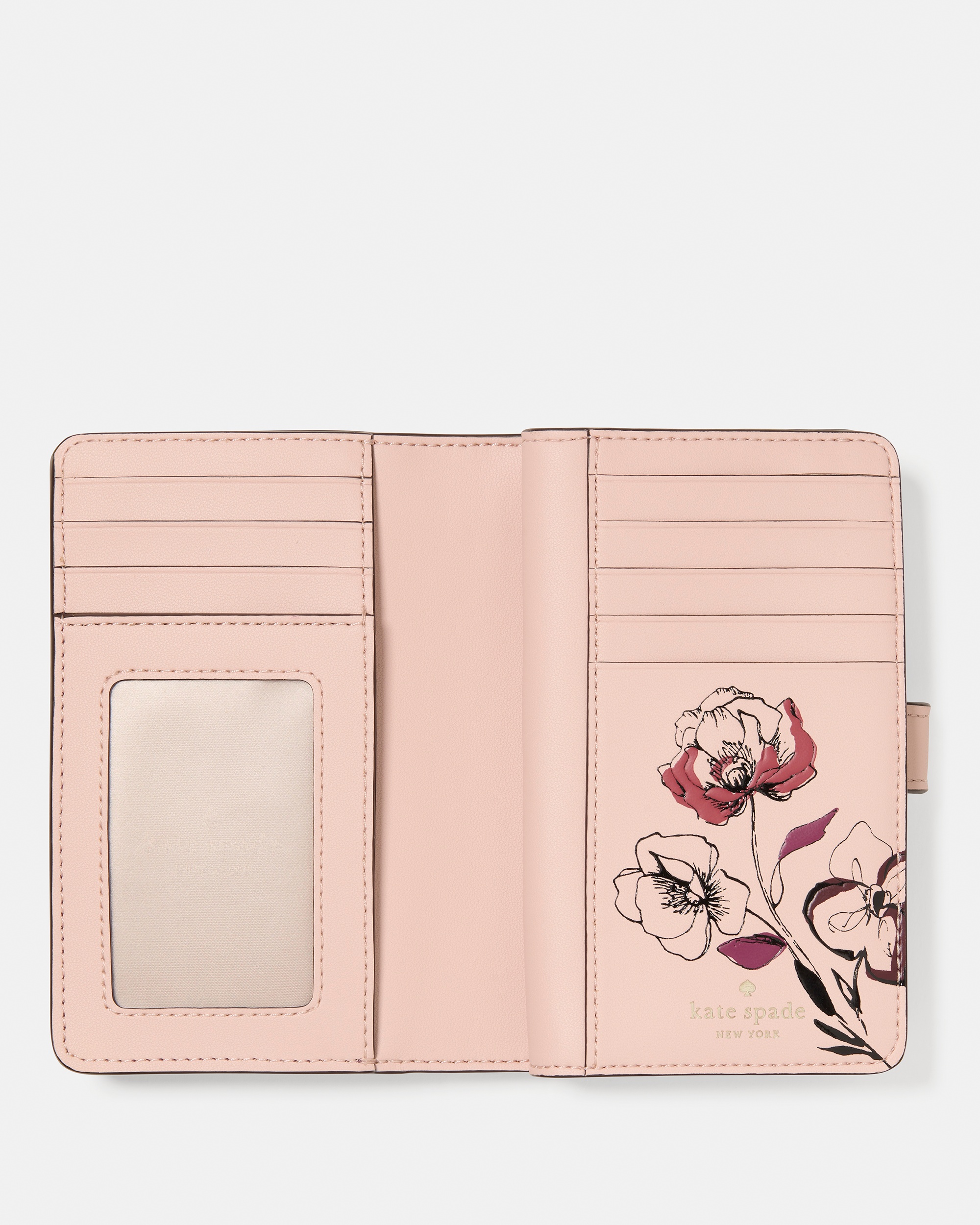 Kate Spade Floral Interior Medium Bifold Wallet - Preorder