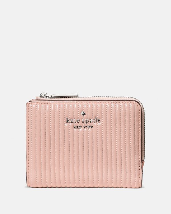 Kate Spade Shiny Quilted Small L-zip Wallet - Preorder