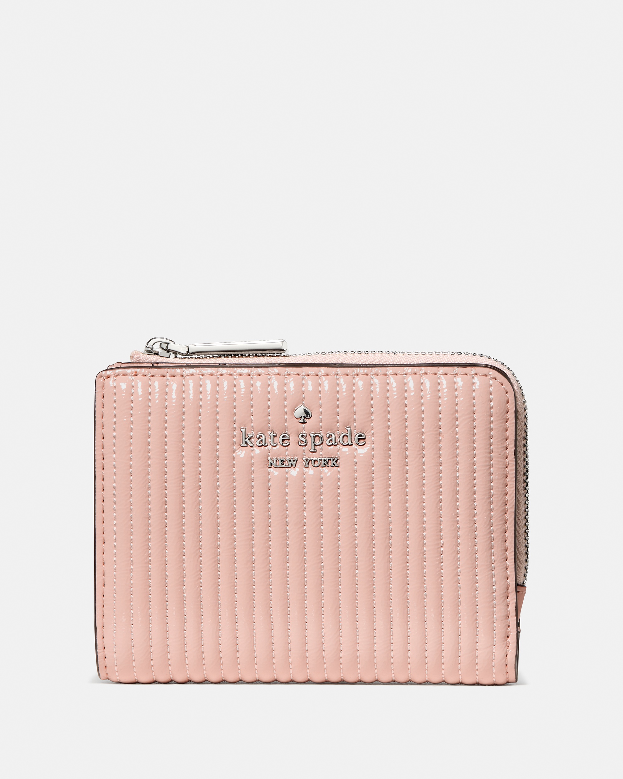 Kate Spade Shiny Quilted Small L-zip Wallet - Preorder