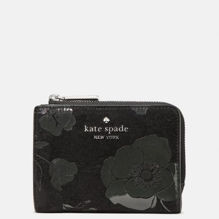 Kate Spade Floral Suede Small L Zip Wallet - Preorder