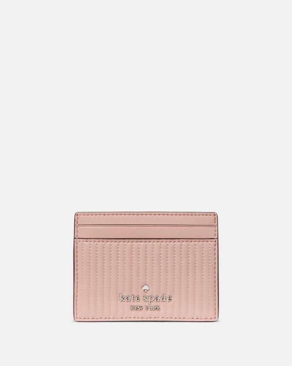 Kate Spade Shiny Quilted Small Slim Card Holder - Preorder