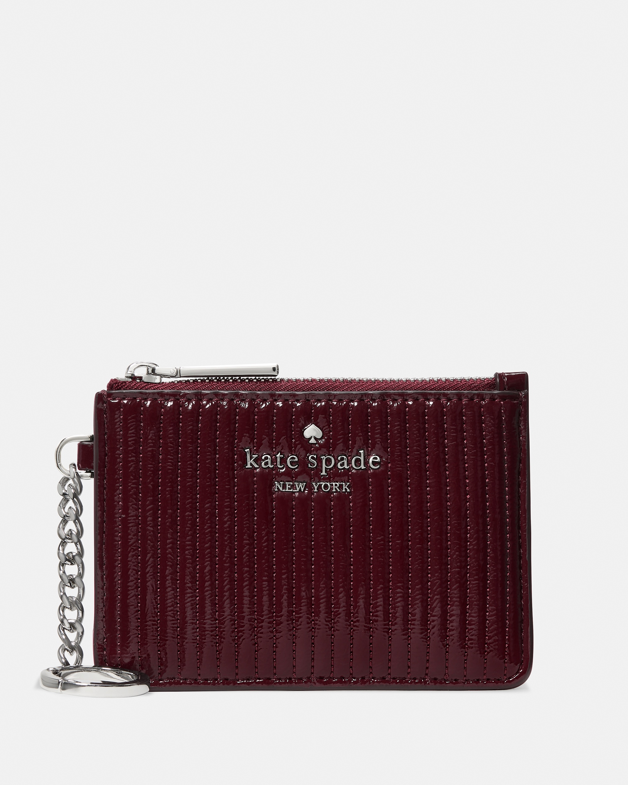 Kate Spade Shiny Quilted Key Ring Card Holder - Preorder