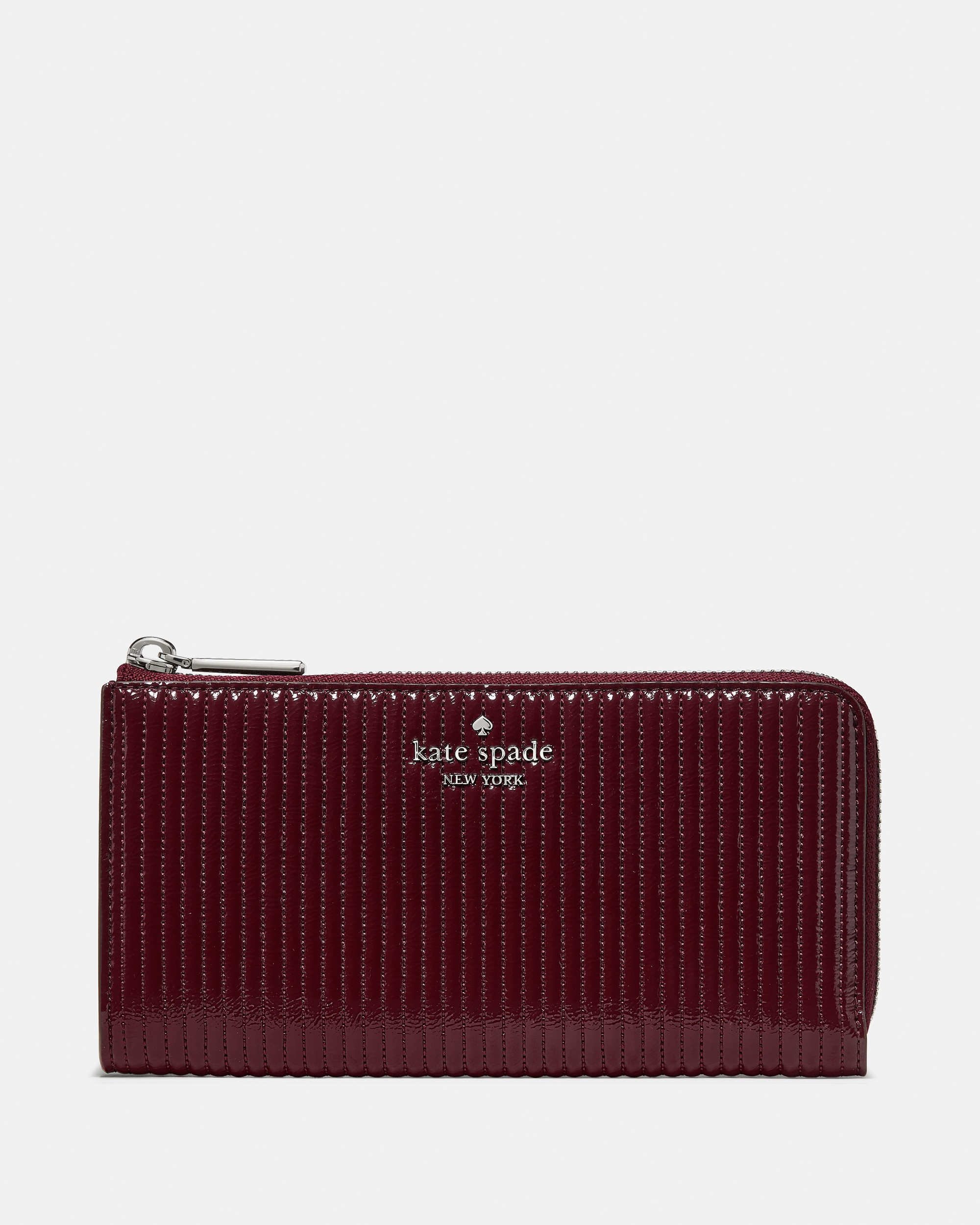 Kate Spade Shiny Quilted Large Slim L-zip Wallet - Preorder