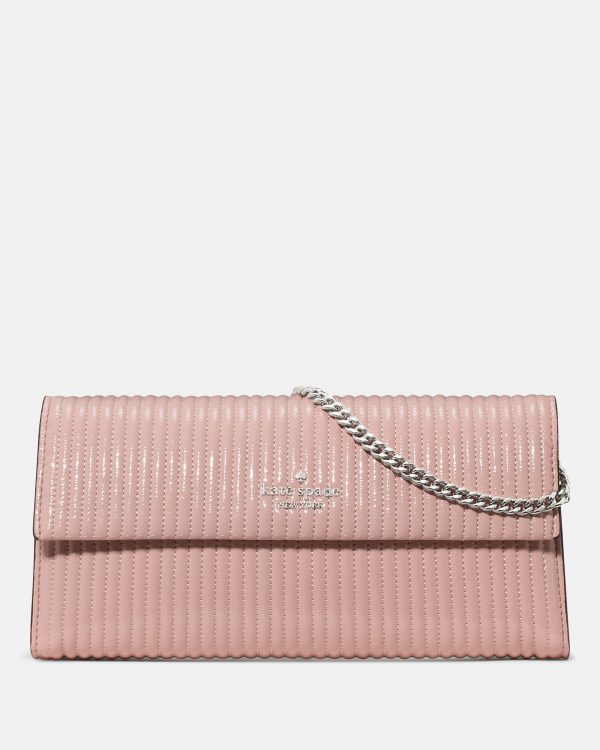 Kate Spade Scarlett Shiny Quilted Wallet On Chain - Preorder