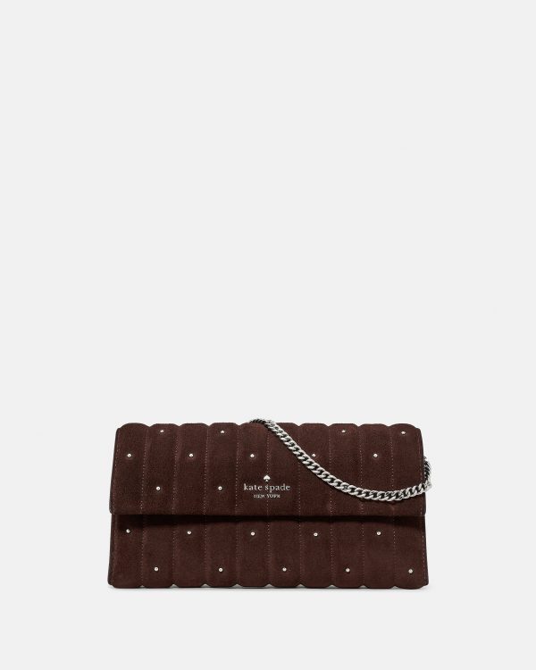 Kate Spade Scarlett Quilted Suede Wallet On Chain - Preorder