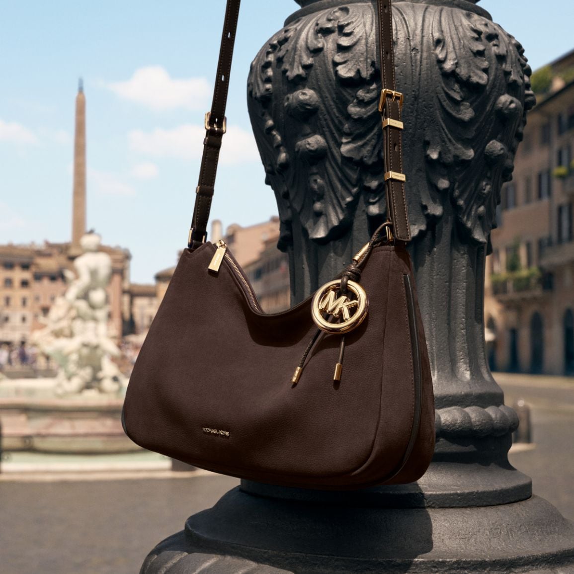 Michael Kors Collection Anna Slim Leather Frame Bag Fawn Fall Winter 2026