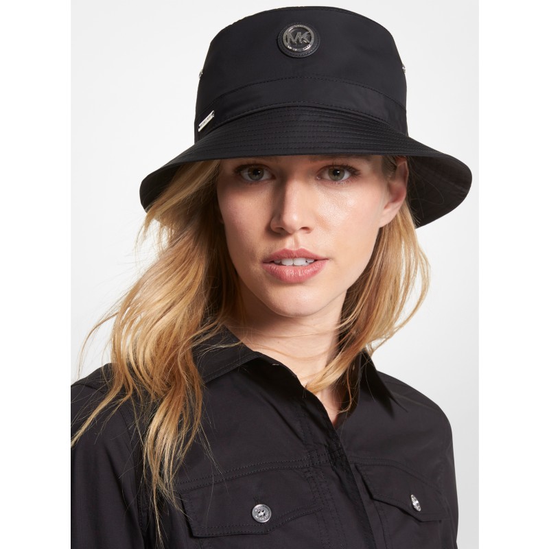 Michael Kors Collection leather bucket hat black