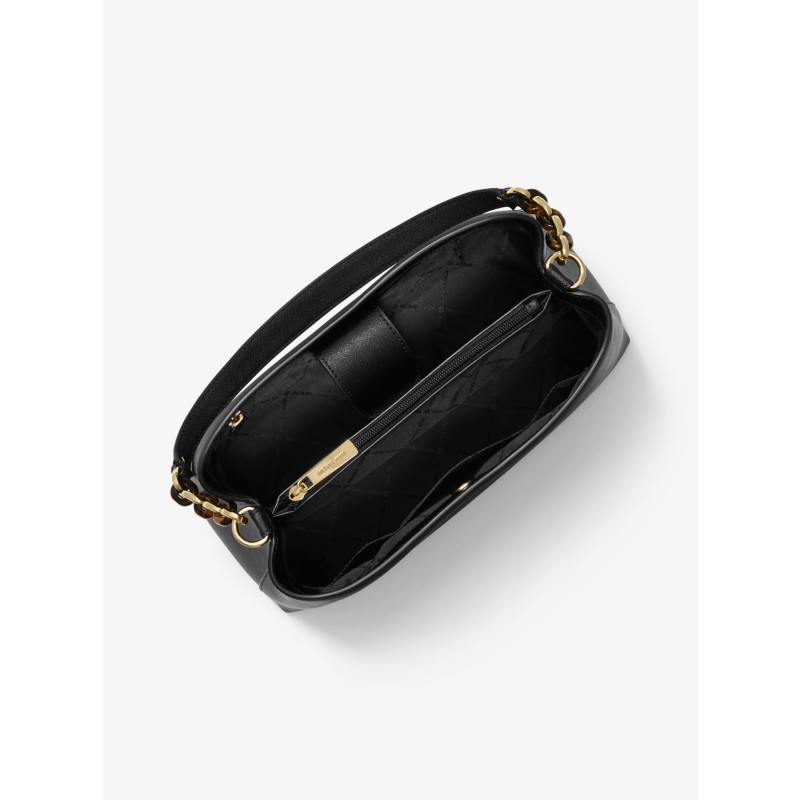 Michael Kors Collection Sofia Large Hand-Embroidered Feather Leather Frame Satchel 31F6PSFM7F