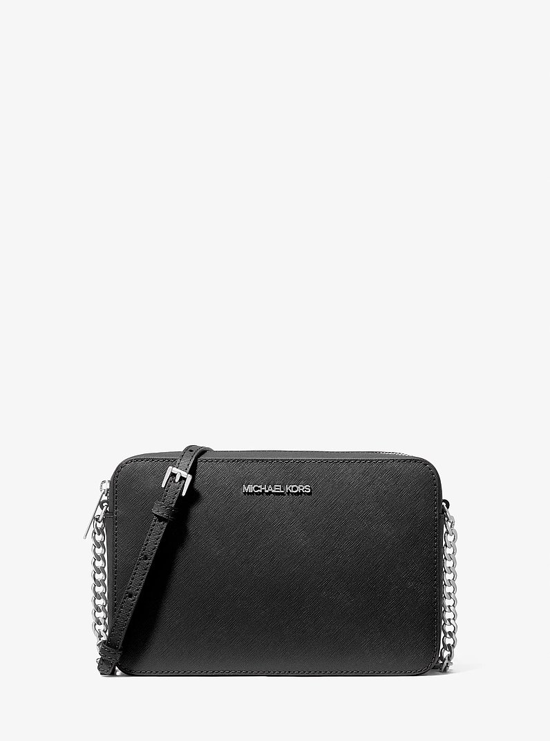 Michael Kors Jet Set Large Saffiano Leather Crossbody Black 35T8GTTC9L 2026