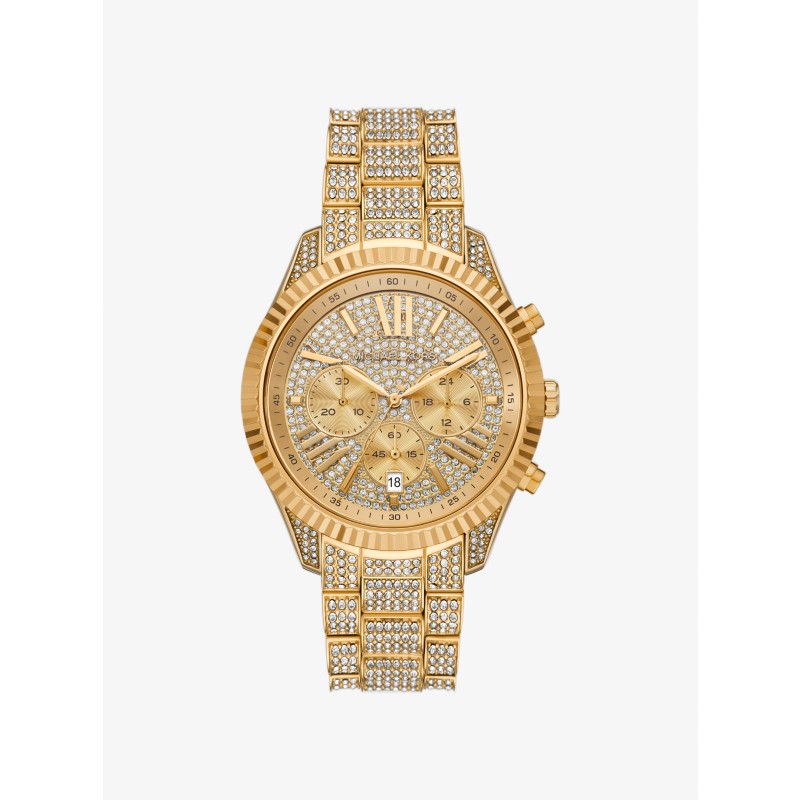 Michael Kors Oversized Lexington specific gold tone chronograph watch colour 2026