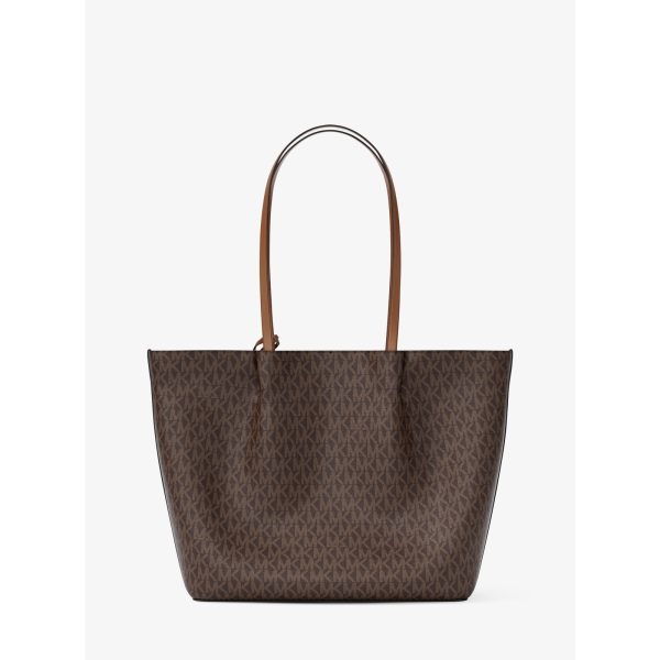 Michael Kors Carson Large Signature Logo Tote Bag Brown - Ready Stock Malaysia