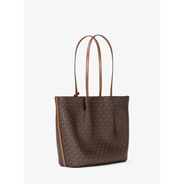 Michael Kors Carson Large Signature Logo Tote Bag Brown - Ready Stock Malaysia
