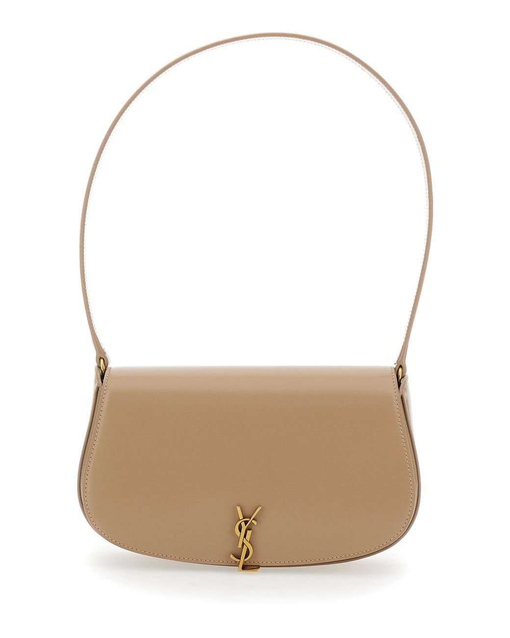 Saint Laurent Mini Voltaire black Cassandre magnetic hinge closure brass hardware close-up