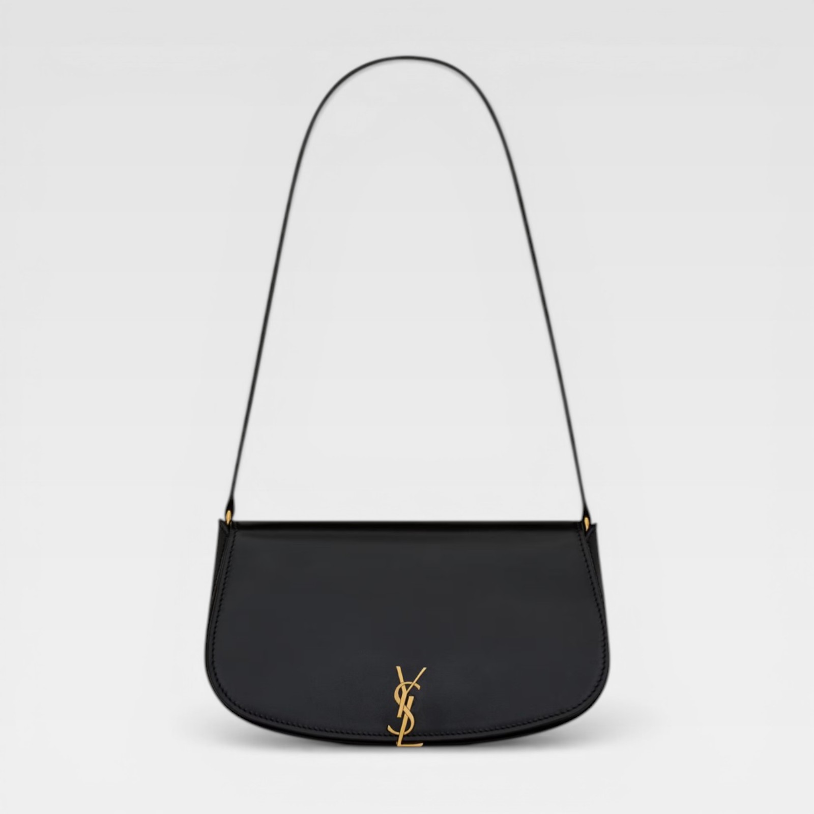 Saint Laurent Mini Voltaire black open interior capacity with slim cardholder keys lipstick and smartphone