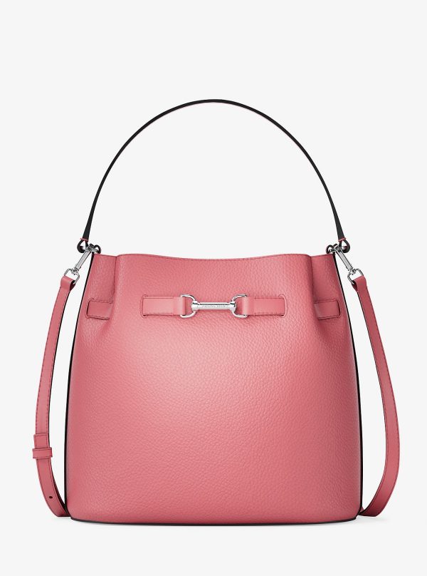 Michael Kors Outlet Carson Medium Pebbled Leather Convertible Bucket Crossbody Bag - Preorder