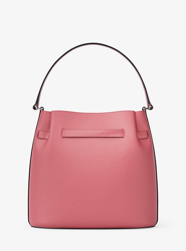 Michael Kors Outlet Carson Medium Pebbled Leather Convertible Bucket Crossbody Bag - Preorder