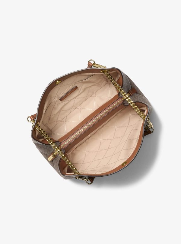 Michael Kors Outlet Christina Medium Signature Logo Messenger Bag - Preorder