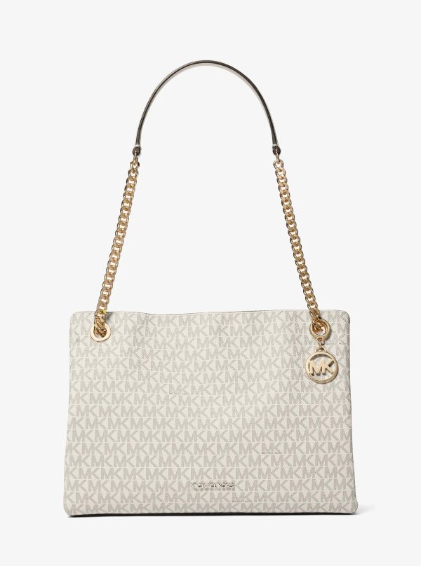Michael Kors Outlet Christina Medium Signature Logo Messenger Bag - Preorder