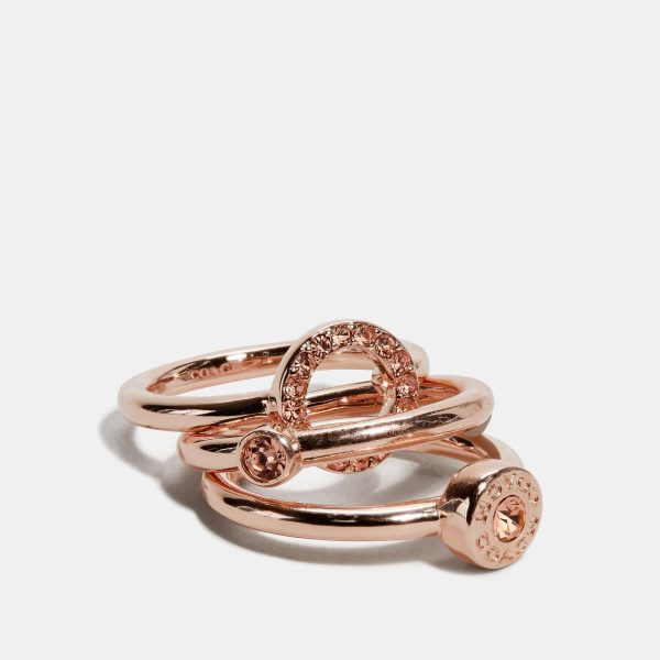 Coach Outlet Open Circle Halo Ring Set - Preorder