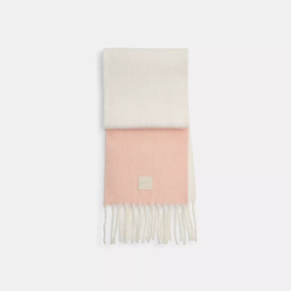 Coach Outlet Colorblock Muffler With Rubber Patch - Preorder