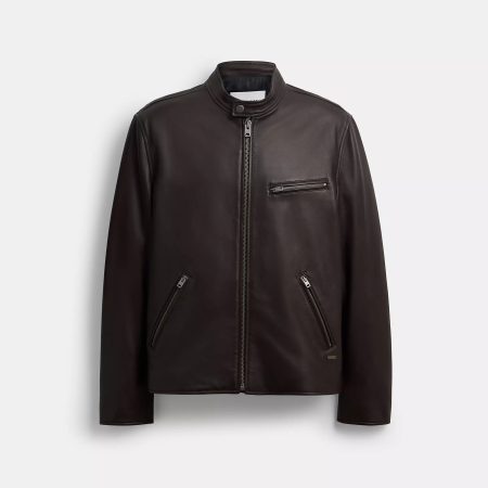 Coach Outlet Leather Racer Jacket - Preorder