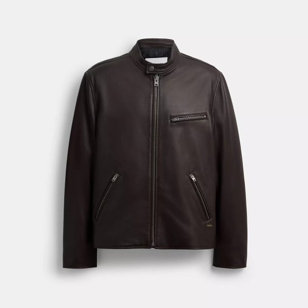 Coach Outlet Leather Racer Jacket - Preorder
