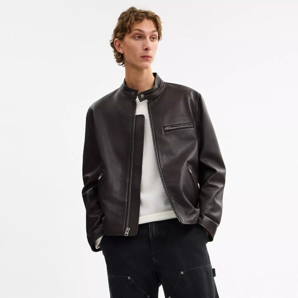 Coach Outlet Leather Racer Jacket - Preorder