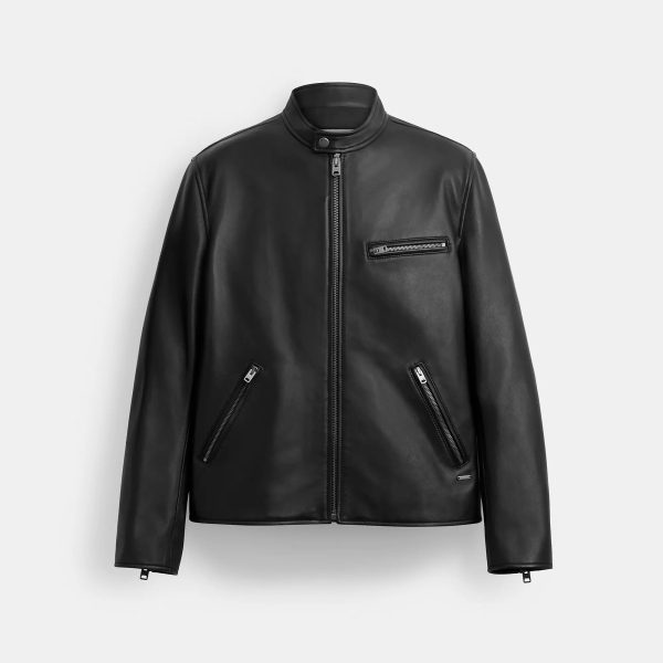 Coach Outlet Leather Racer Jacket - Preorder