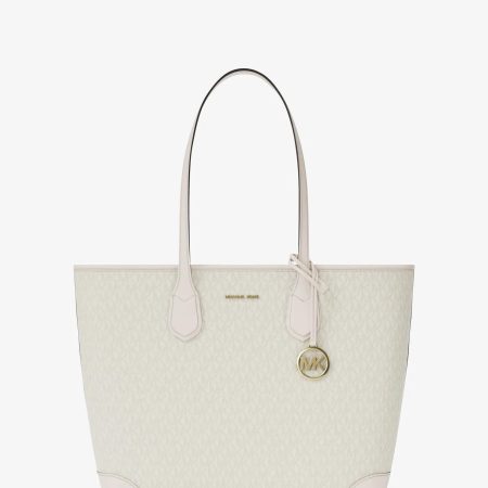 Michael Kors Outlet Eva Large Signature Logo Tote Bag - Preorder