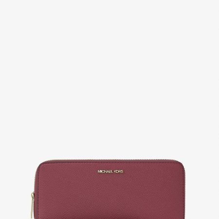 Michael Kors Outlet Jet Set Travel Large Pebbled Leather Wristlet - Preorder