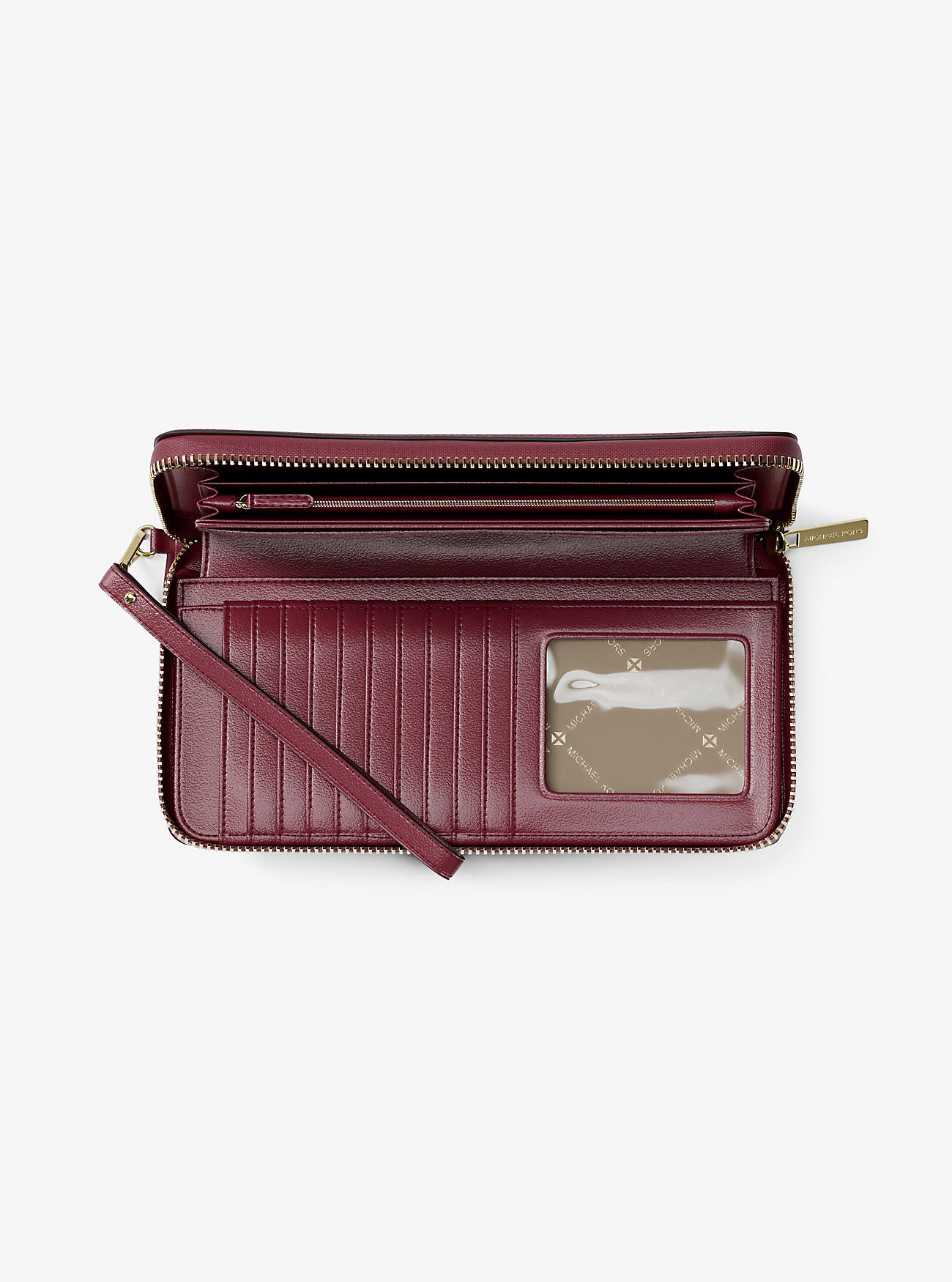 Michael Kors Outlet Jet Set Travel Large Pebbled Leather Wristlet - Preorder - Image 2