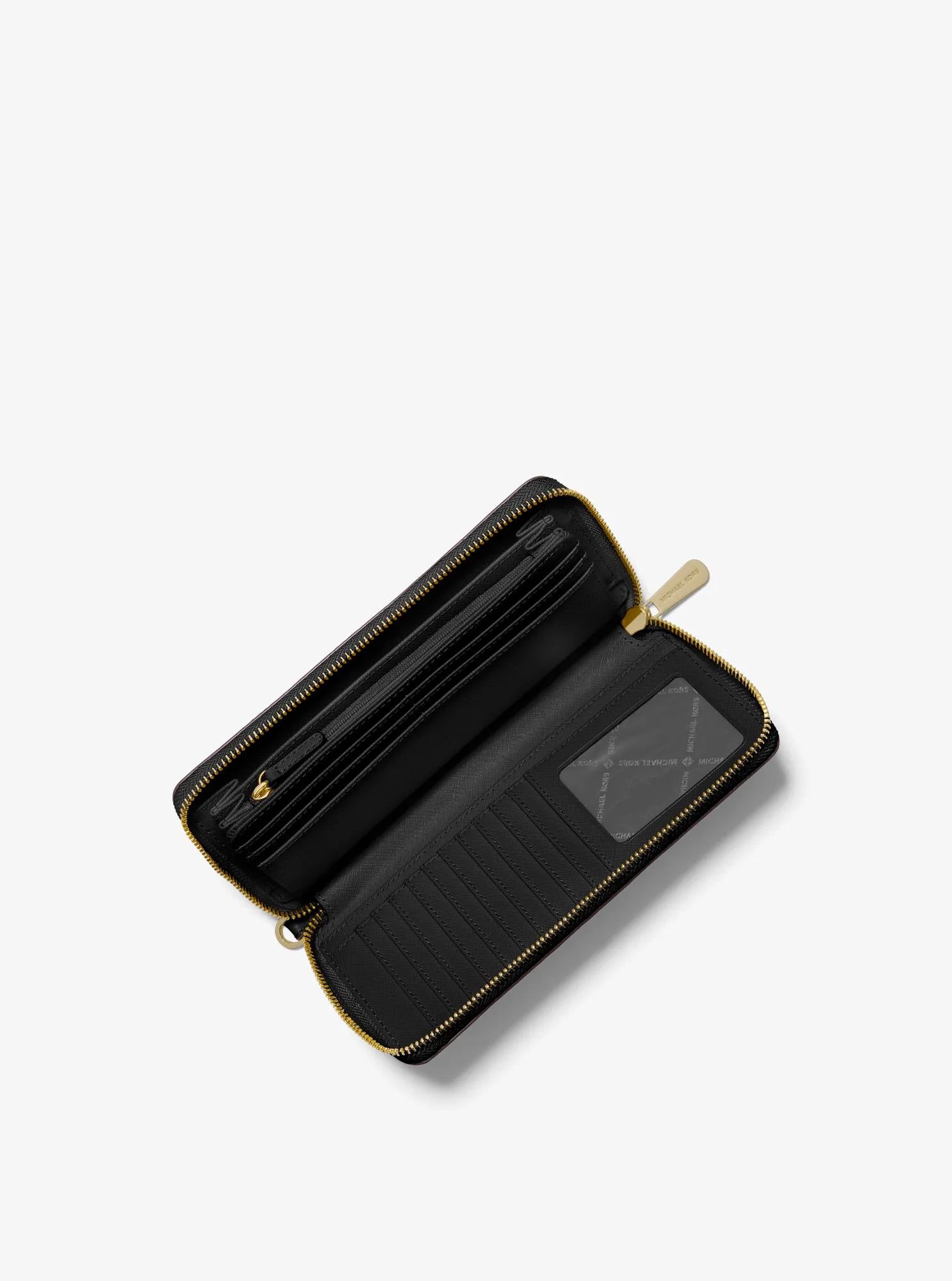 Michael Kors Outlet Jet Set Travel Large Pebbled Leather Wristlet - Preorder - Image 5