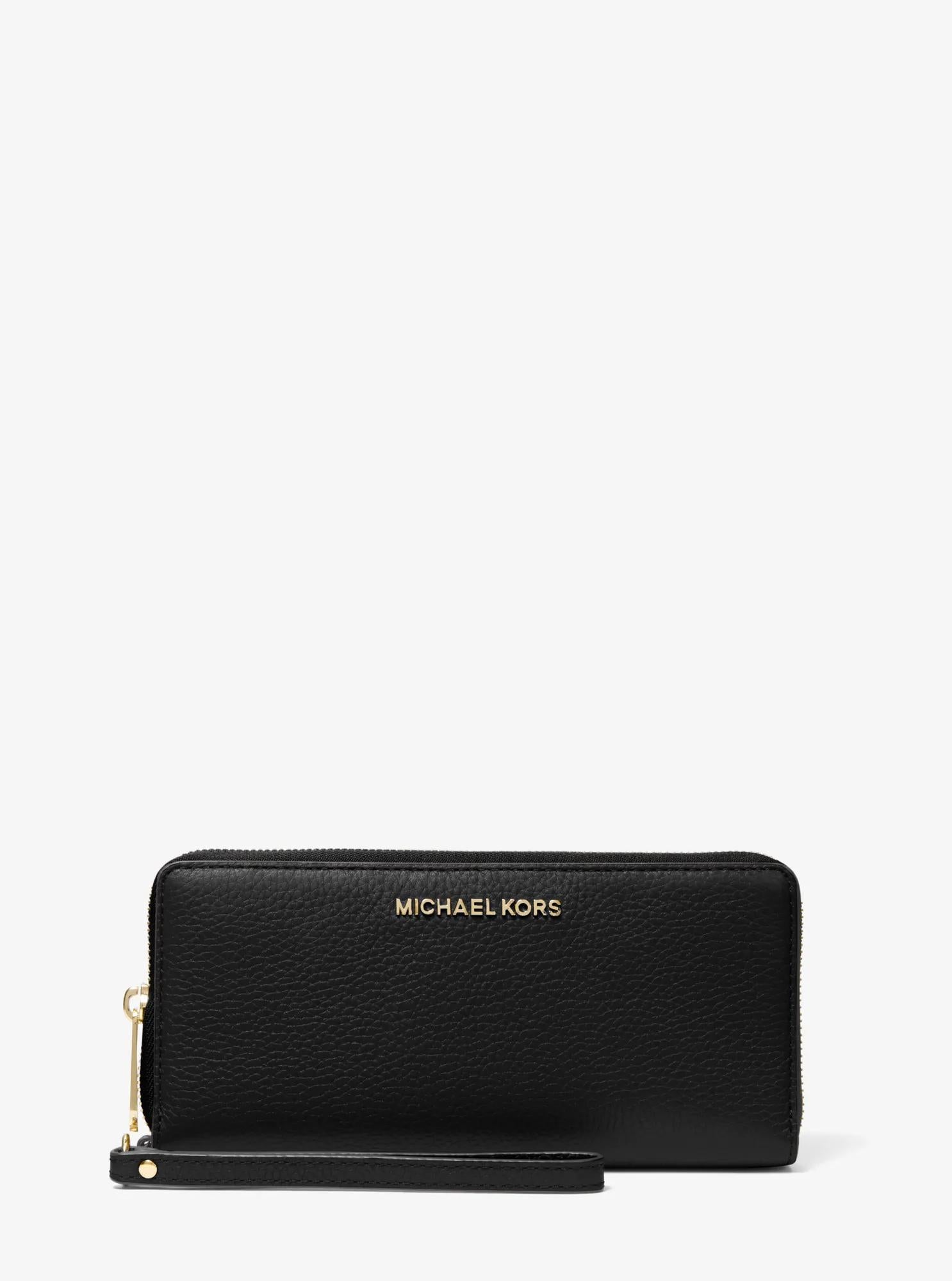 Michael Kors Outlet Jet Set Travel Large Pebbled Leather Wristlet - Preorder - Image 6