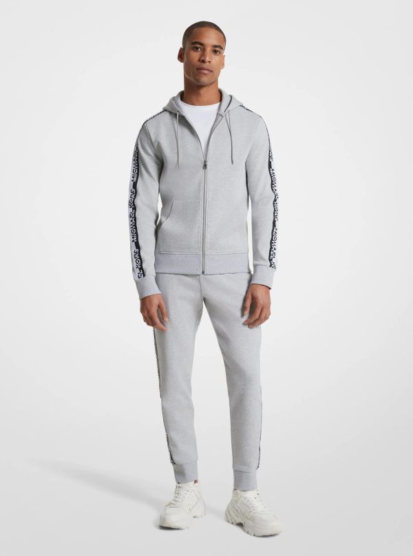 Michael Kors Outlet Logo Tape Cotton Blend Zip-Up Hoodie - Preorder