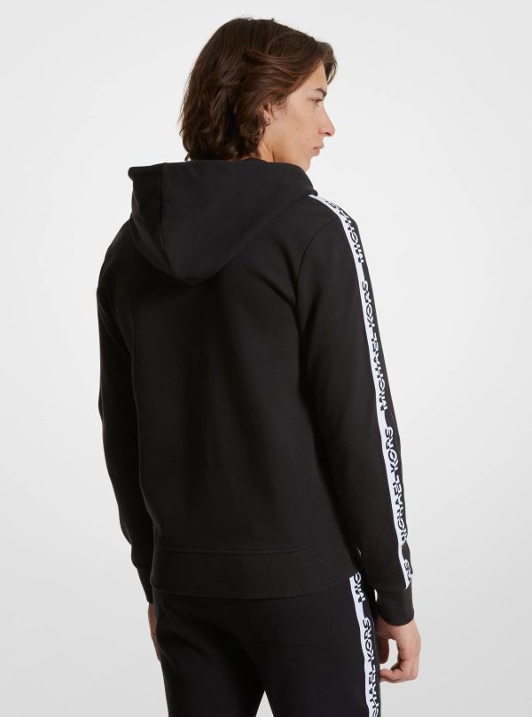 Michael Kors Outlet Logo Tape Cotton Blend Zip-Up Hoodie - Preorder